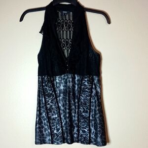 XOXO Leopard and Lace Top